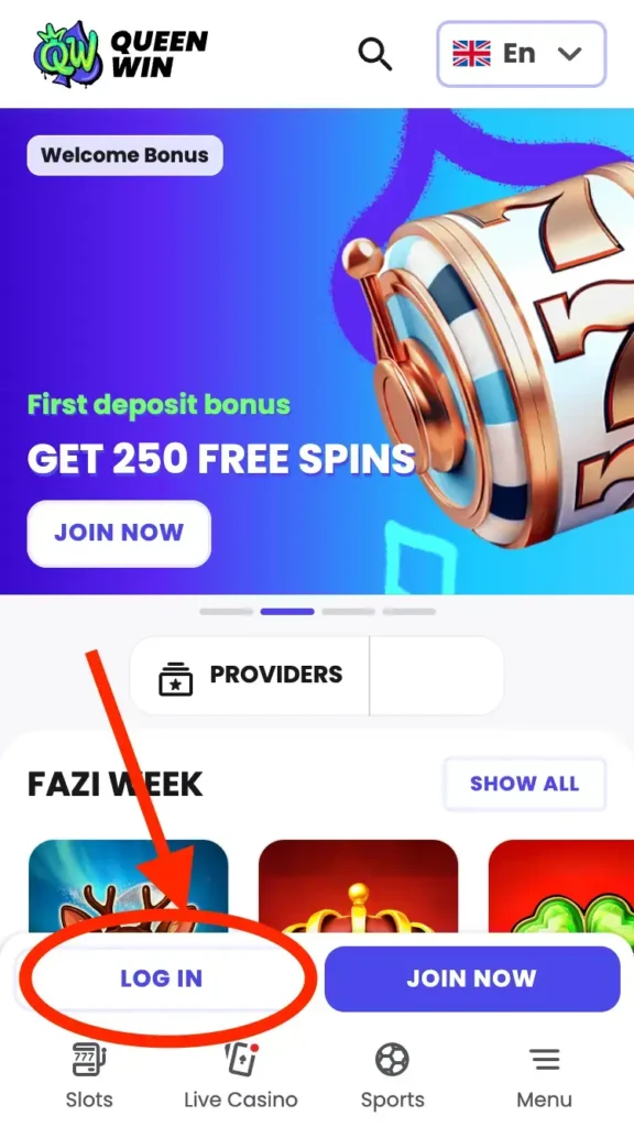 Queenwin casino login step one